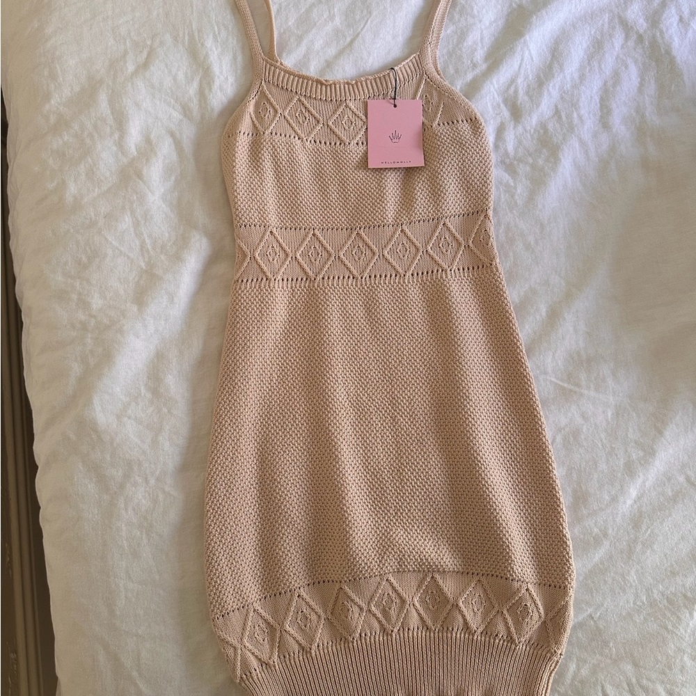 Aritzia Beige Knit Dress
